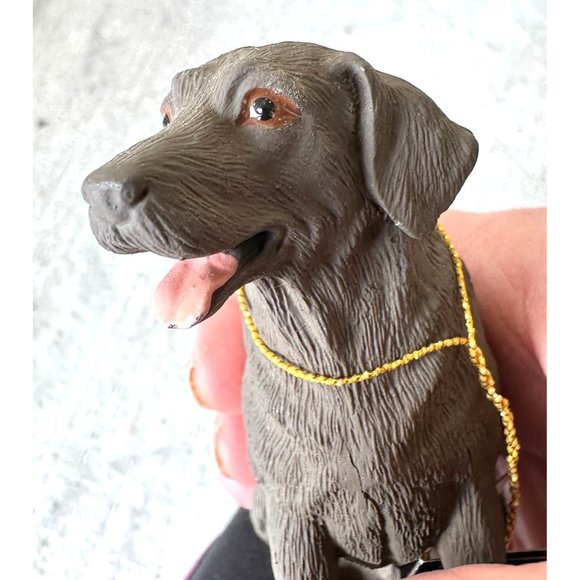 NWT Vintage Chocolate Lab Sculpture Sandicast Life's Attractions Labrador Dogs - Picture 4 of 12